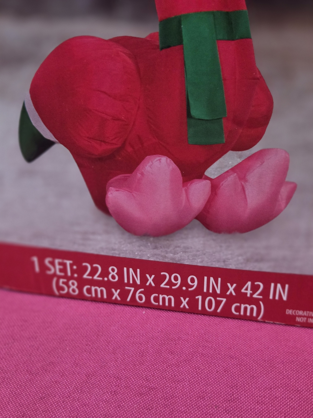 Holiday Time Festive Flamingo LED Inflatable - Pink - Picture 4 of 16